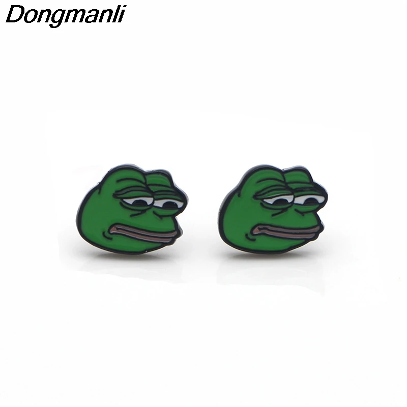 P1597 Dongmanli Забавные милые серьги с эмалью для женщин детские серьги-гвоздики