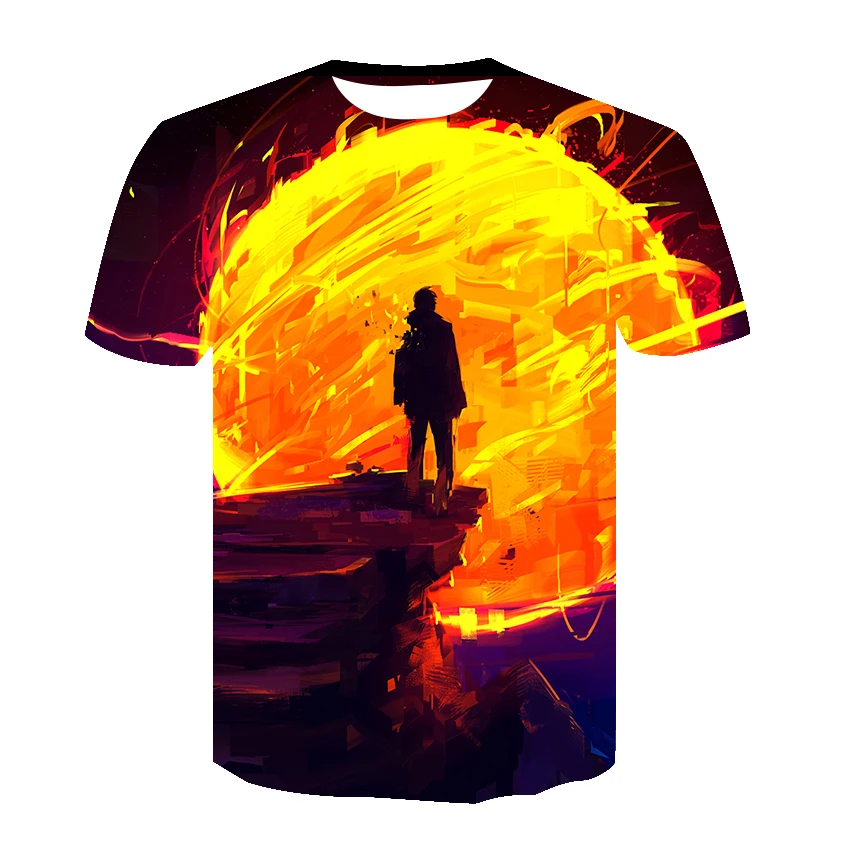 Новинка хит Мужская футболка с 3D принтом Темный рыцарь коротким рукавом и