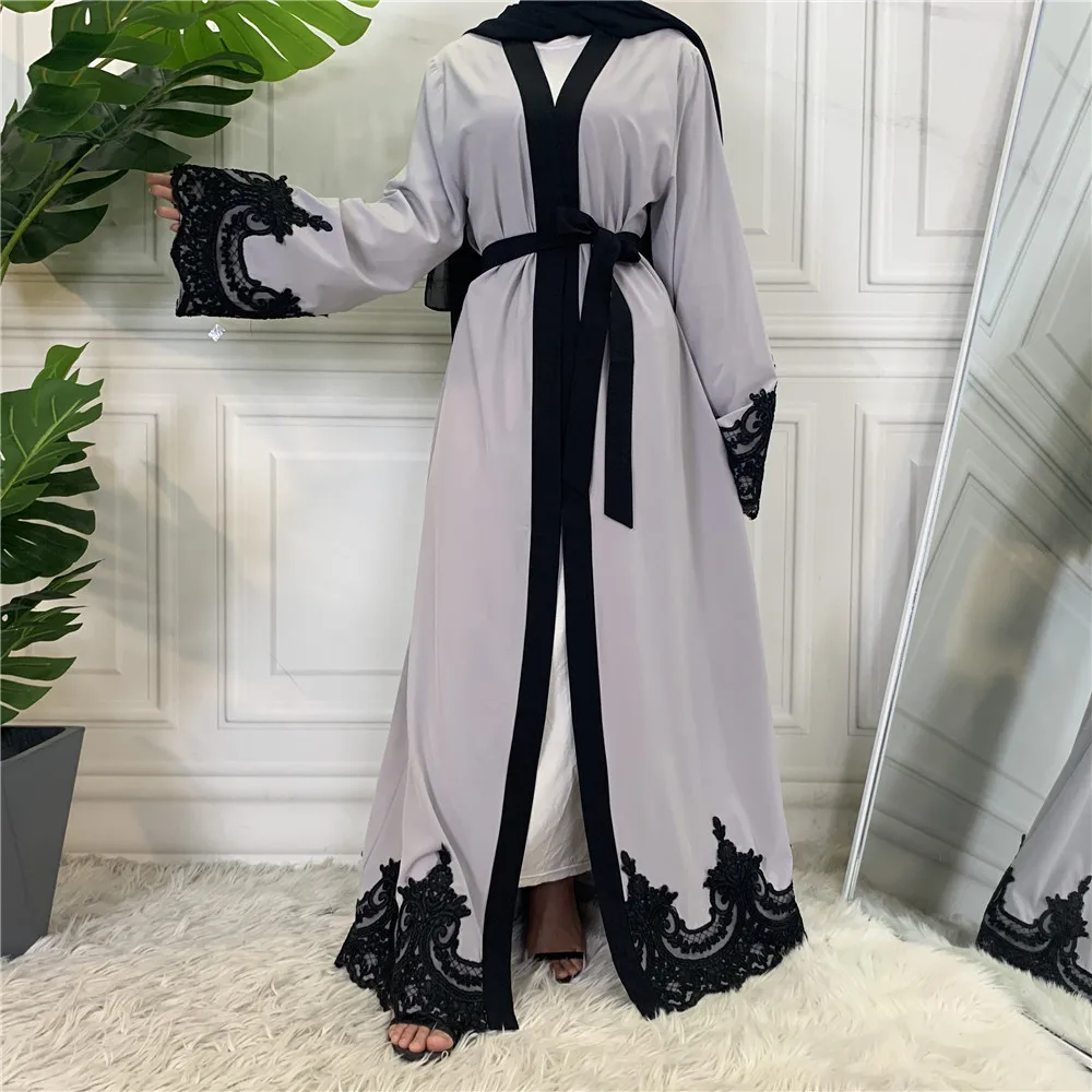 

Muslim Fashion Open Abaya Moroccan Kaftan Middle East Dubai African Robe Turkish Casual Cardigan Islamic Prayer Maxi Dress
