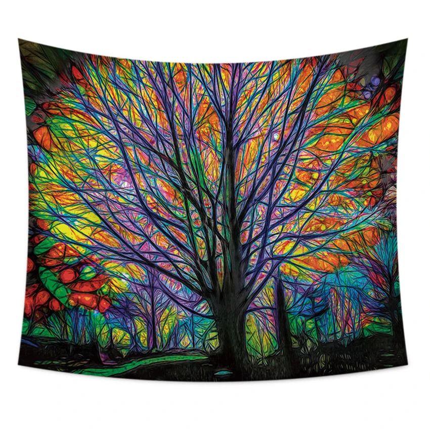 Горячая булавка подвесная ткань цветной рисунок гобелен с изображением деревьев