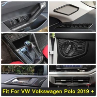 window headlight switch pillar a stereo speaker door bowl gear shift cover trim abs for vw volkswagen polo 2019 2022
