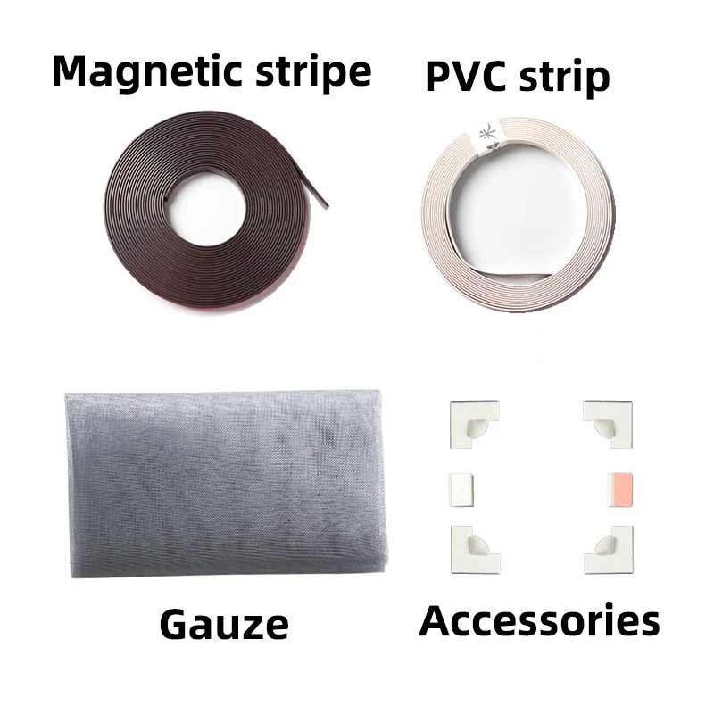 

Insect Magnetic Window Screen Anti Mosquito Net Curtain Tulle Adjustable DIY Removable Washable Invisible Fly Mesh Kit Customize