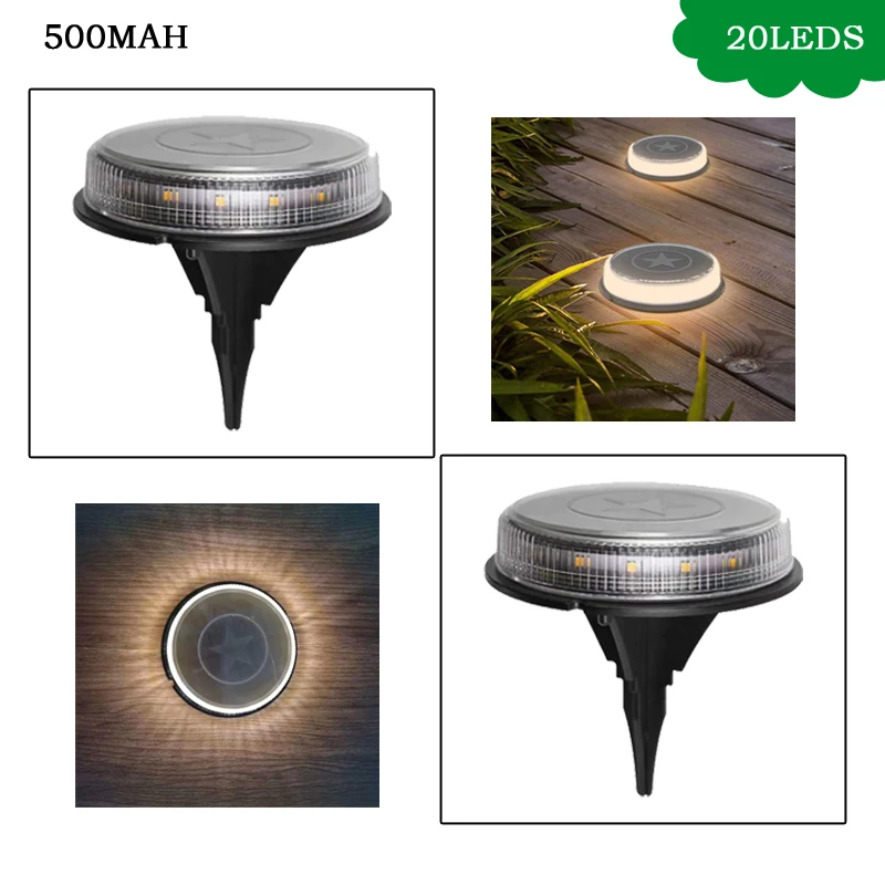 

20LED Solar Path Lights 1200MAH Solar Power Buried Light Ground Lamp Outdoor Path Way Garden Decking Underground Lamps