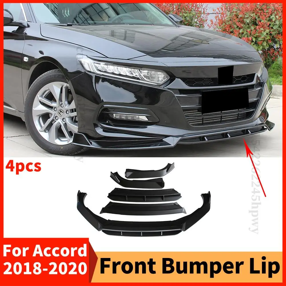 

Body Kit Diffuser Modification Guard Decoration Exterior Part Lower Front Bumper Lip Chin For Honda Accord 2018 2019 2020