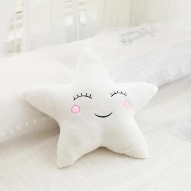 New Stuffed Cloud Moon Star Raindrop Plush Pillow Soft Cushion Cloud Stuffed Plush Toys For Children Baby Kids Pillow Girl Gift - Color: J