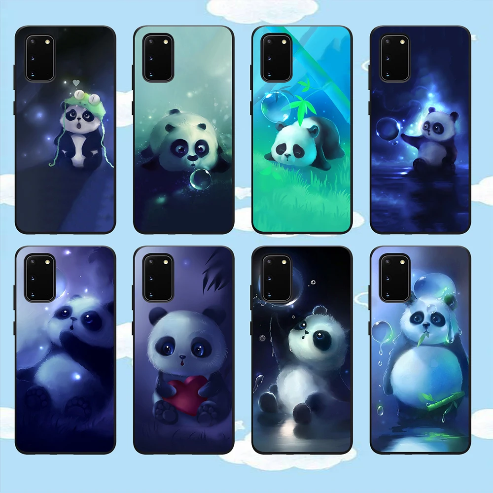 

Cute Panda Case for Samsung Galaxy S20 FE S21 S10 S9 Plus Ultra S10e A51 A52 A12 A71 A32 A52S 5G NOTE 20 10 9 Plus Luxury Cover