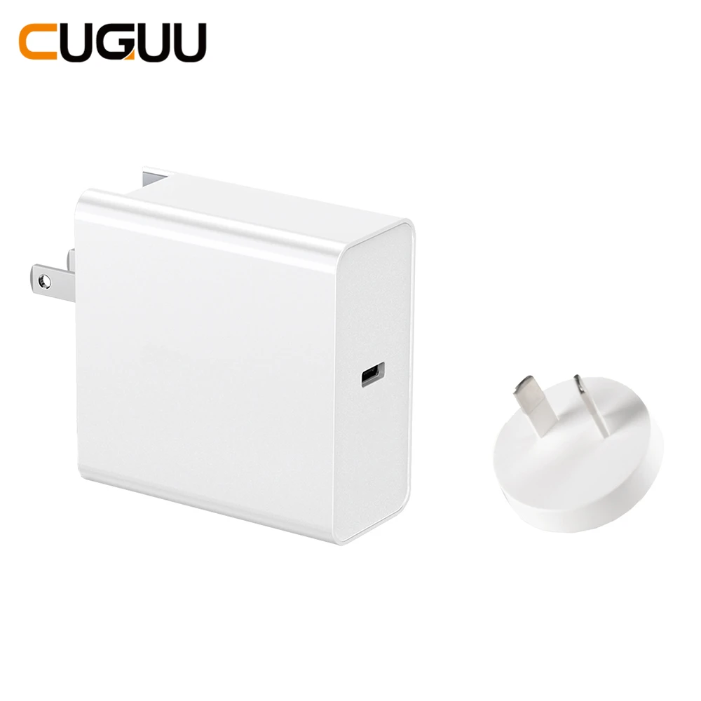 AU Plug 65 Вт PD Зарядное устройство usb type C QC3.0 Быстрая зарядка для iPhone Macbook ноутбук для samsung переключатель быстрое настенное зарядное устройство US EUUK AU адаптер - Тип штекера: AU Plug