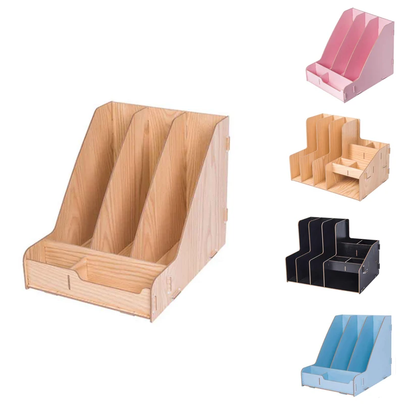 

Glosen DIY Folder Storage Box Multi-Layer File Rack Book Stand Office Supplies File Storage Basket