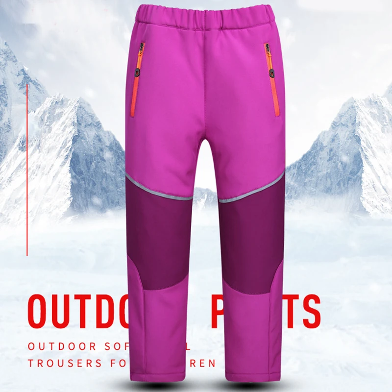 2020 новые уличные флисовые штаны для мальчиков и девочек зимние теплые походные