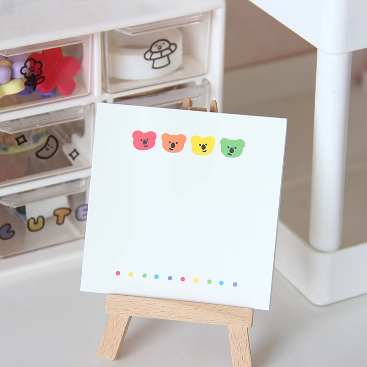 SIXONE 50 листов Ins Rainbow Koala Memo Pad школьные студенты чтобы сделать список портативный