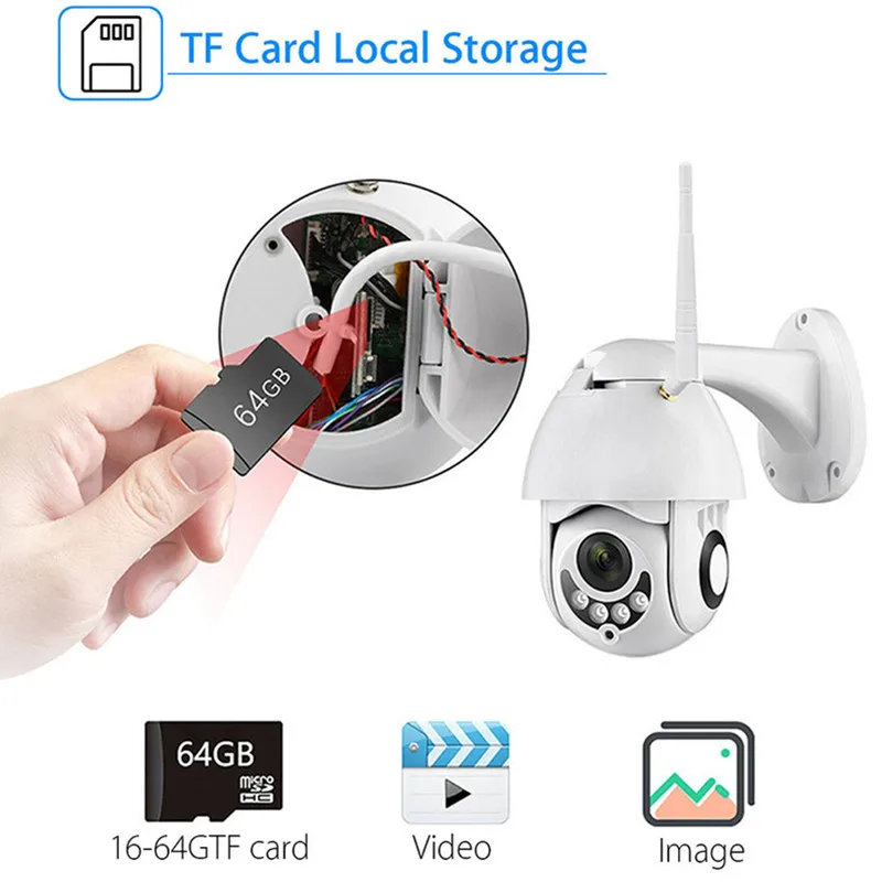 KuWfi WIFI камера Наружная и внутренняя PTZ IP 1080p скоростные Купольные Камеры