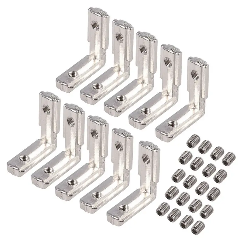 

Connector Brackets 90 Degree Anti-rust T-Slot Carbon Steel Nickel Plating