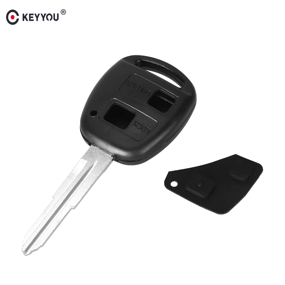 Брелок для автомобильного ключа KEYYOU с 2 кнопками чехол TOYOTA YARIS CAMRY RAV4 Corolla PRADO Uncut TOY41