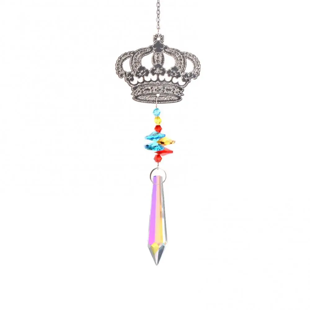 

Suncatcher Angel Heart Faux Crystal Window Car Hanging Pendant with Olive Bead