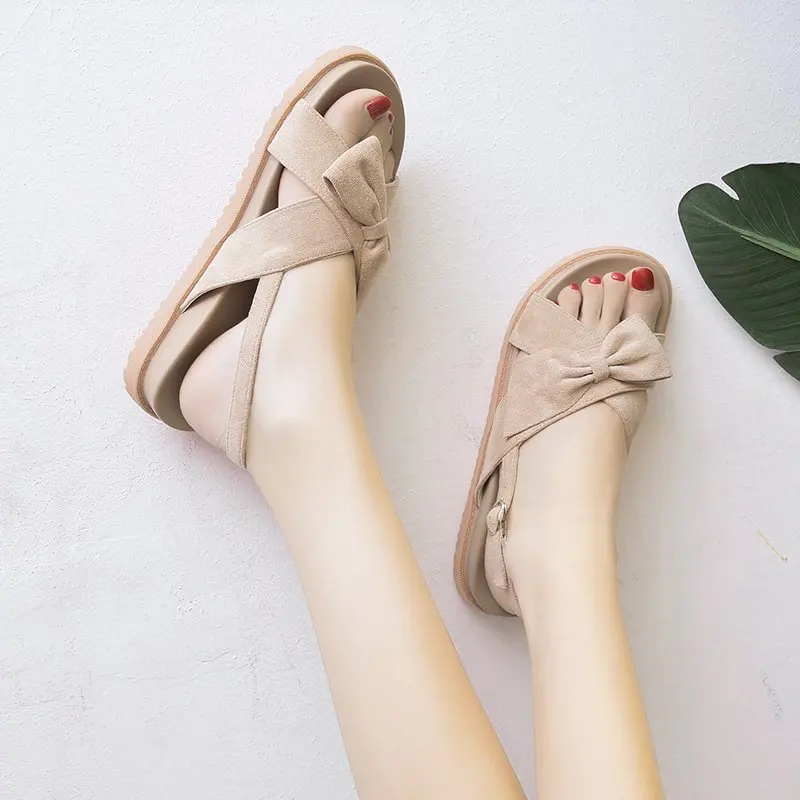 

2021 new sandals ladies summer shoes ladies platform sandals fashion Roman sandals bow women shoes