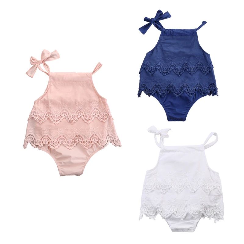 

Lioraitiin, Милый Летний кружевной комбинезон без рукавов для новорожденных девочек, наряд, солнцезащитный костюм, одежда для 0-18 месяцев