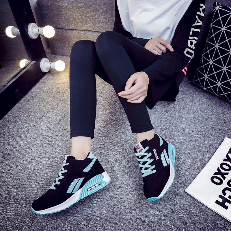 Женские теннисные туфли ссветильник кожаные кроссовки с воздушной амортизацией