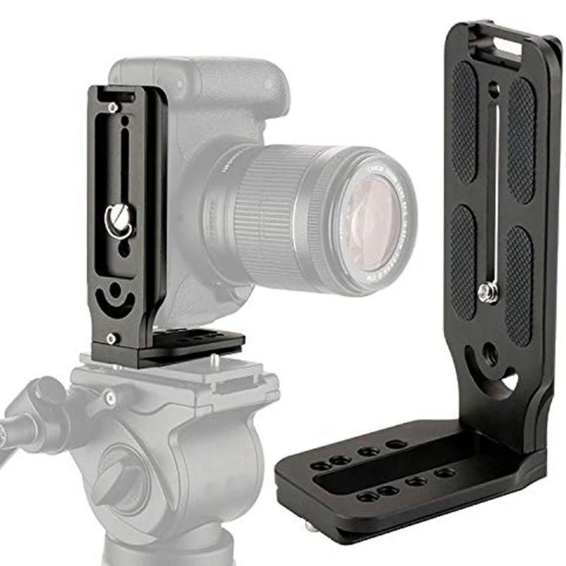 Universal Camera L Bracket Quick Release Plate 1/4 Inch Screw Swiss Vertical Video Compatible For Nikon D750 D850 D3400 Canon |