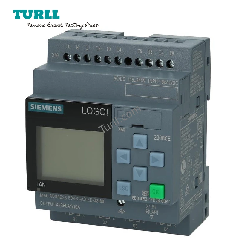 Логический модуль PLC SIEMENS LOGO 8 3 дисплей Ethernet Web 12 24 230 CE RCE 6ED1052 1MD08 0BA1 1FB08 1HB08