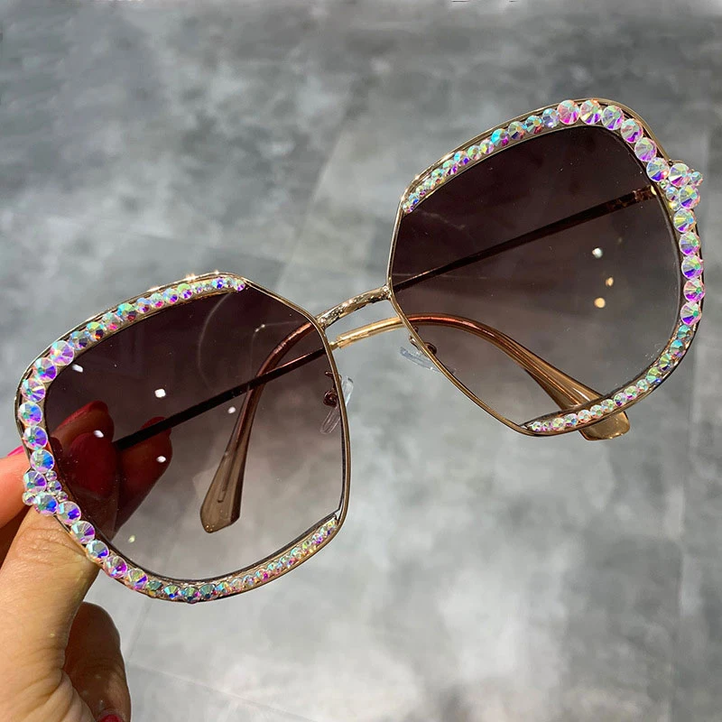 

Veshion Polygon Diamond Luxury Sunglasses Men Women Fashion UV400 Glasses