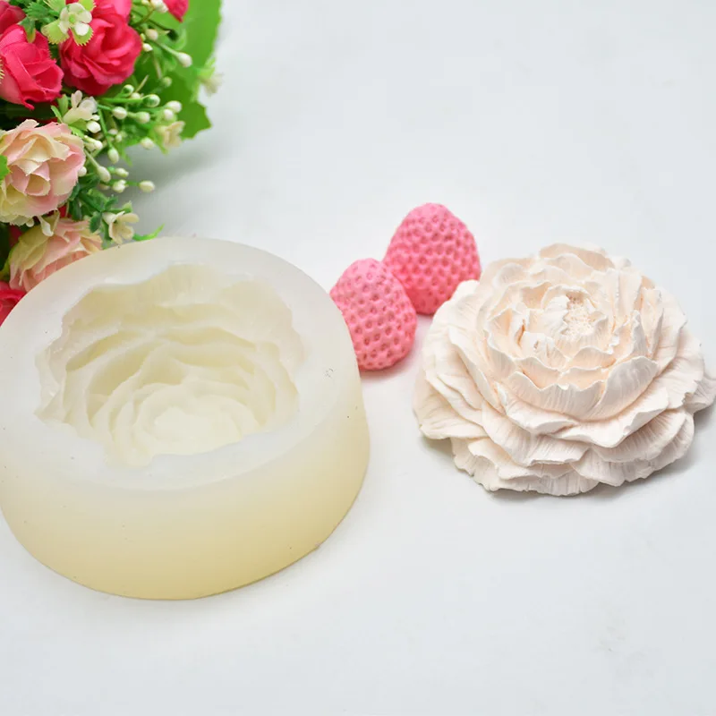 

3D Flower Soap Mold Peony Pattern Fondant Cake Silicone Mold Cake Decorating Tools DIY Cake Baking Tools Wedding Decoration
