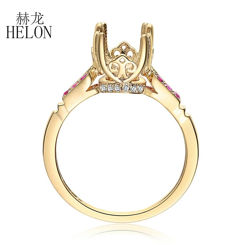 Винтажное ювелирное изделие HELON из 18-каратного желтого золота диаметром 7 мм с