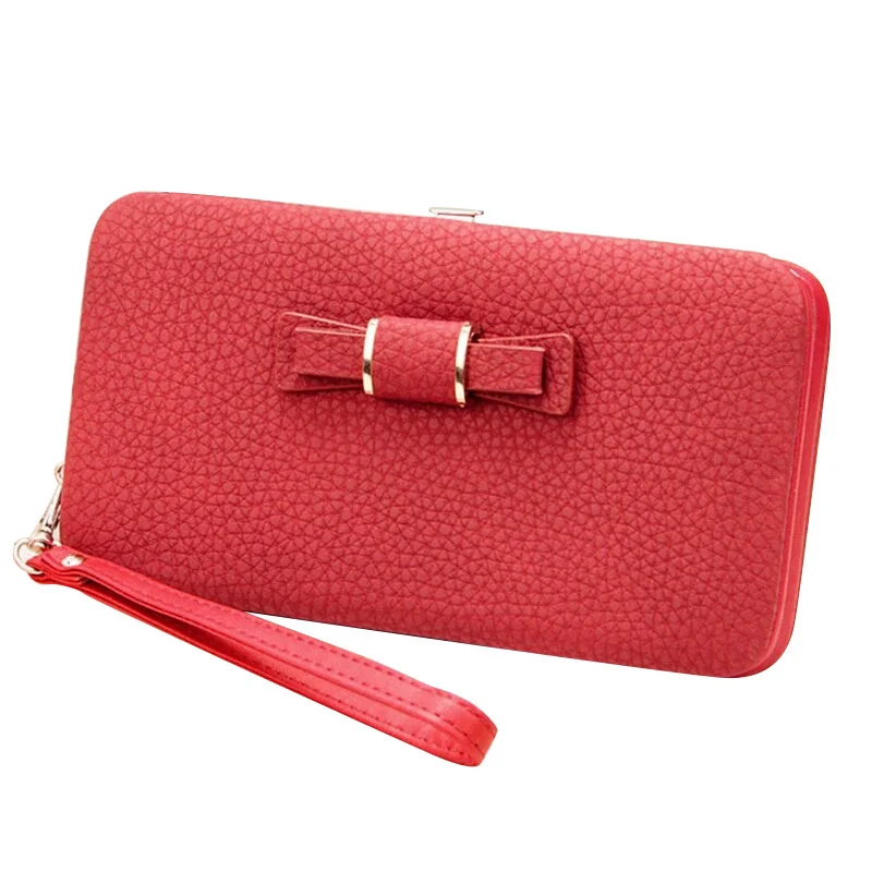 Women PU Leather Clutch Purse Wallets Fashion Cash Phone Cards Holder Case New