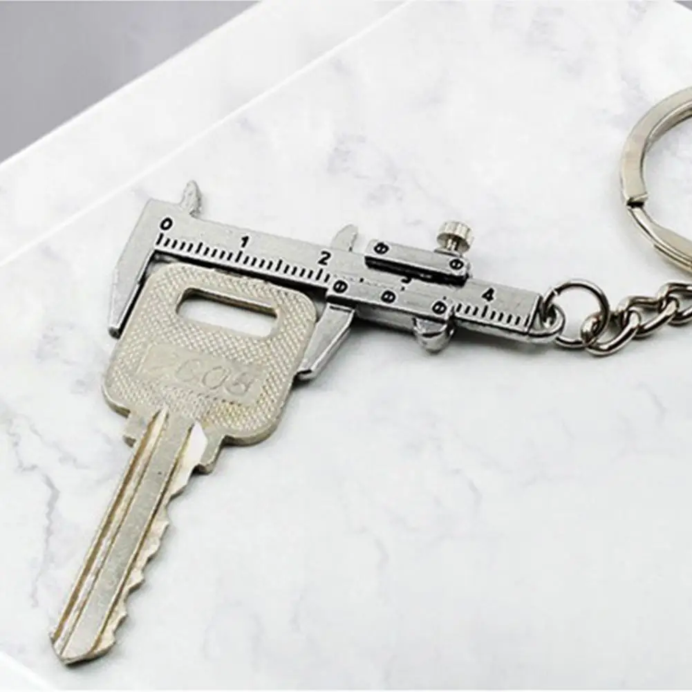 

Штангенциркуль брелок из сплава Мини-аналоговый штангенциркуль школьный портативный инструмент кольцо инструмент физика студент measuri N6L3