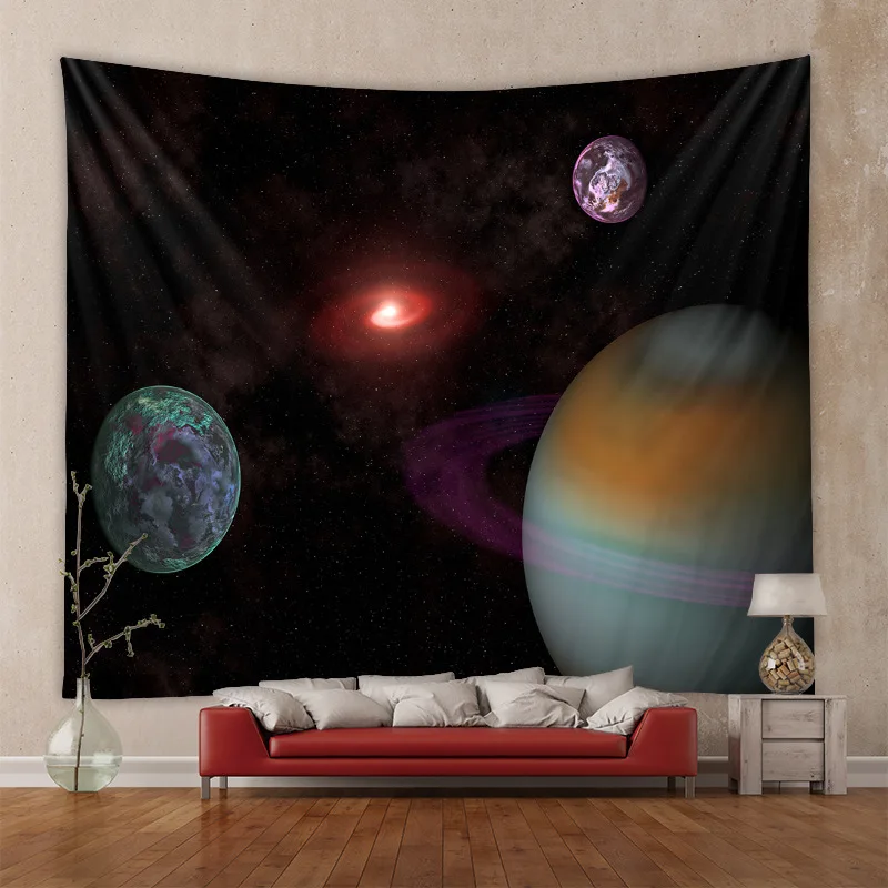 Настенный гобелен с принтом планеты Млечный путь декоративные настенные