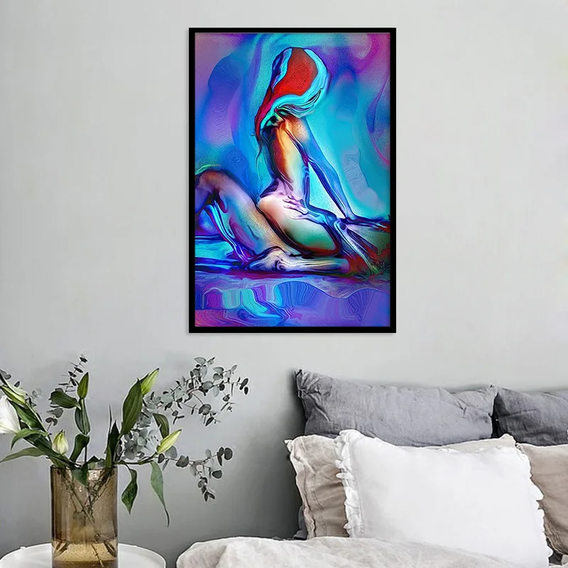 

Sexy Men & Women Canvas Painting Abstract Make Love Posters and Prints Bedroom Bedside Wall Art Decora Oil Painting Pictures