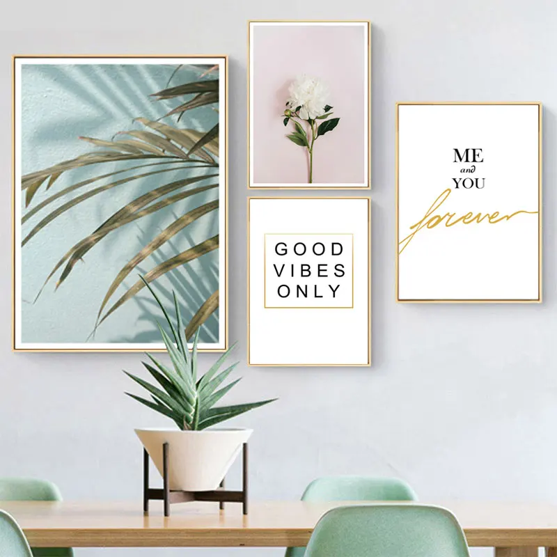 

Flower Quotes Nordic Poster Wall Paintings Canvas Art Posters And Prints Wall Art Canvas Pictures For Living Room Home Decor
