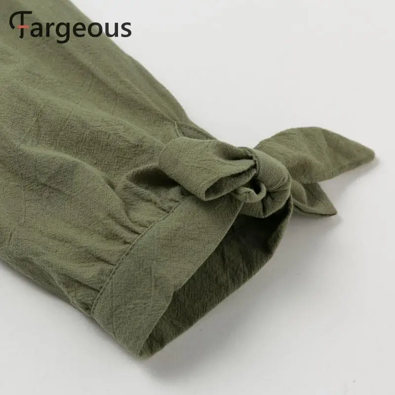 Fargeous Повседневный армейский зеленый комбинезон для женщин весенний с длинным
