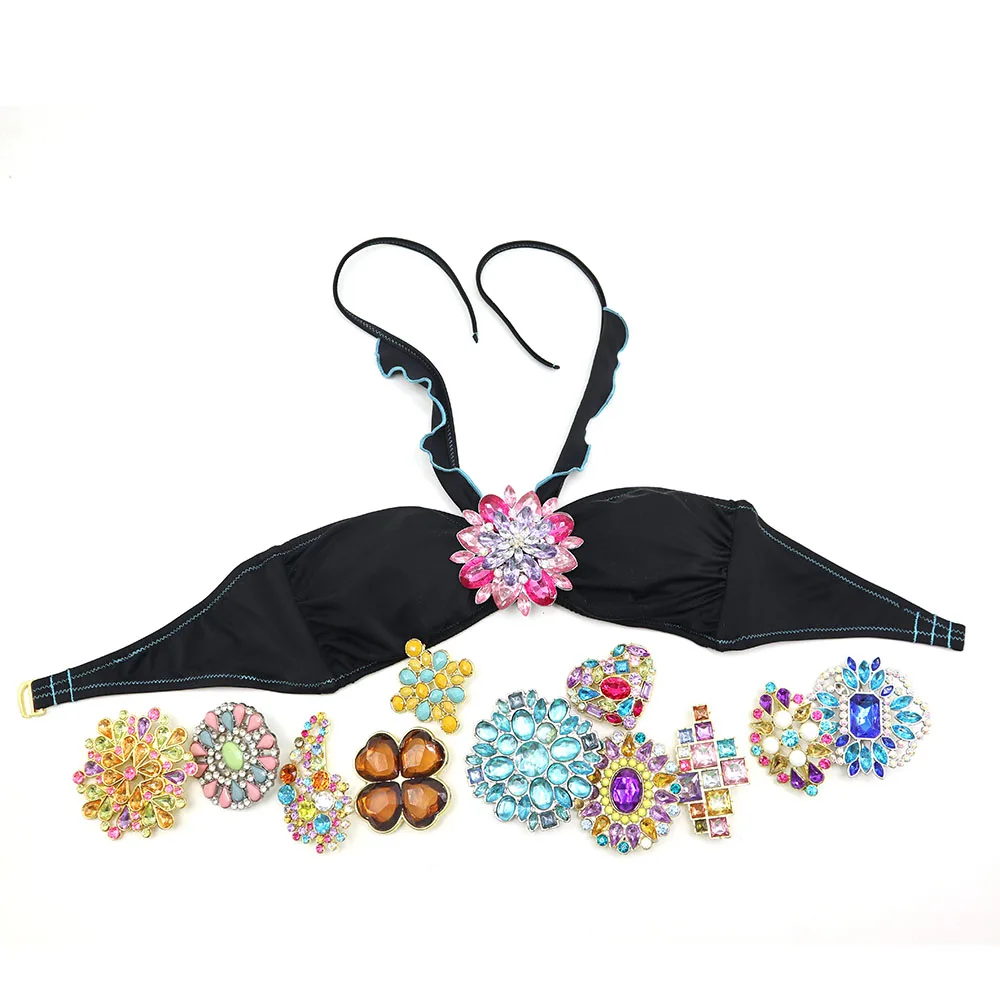Дизайнерская брошь с бриллиантами Женская купальная одежда топ труба бикини