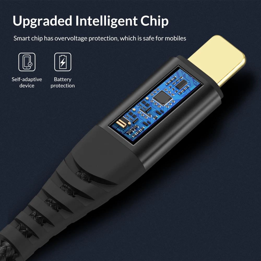 TOPK AN42 USB кабель для iPhone 11 Pro Max Xs 8 7 6 Plus 5 5s iPad Быстрая зарядка мобильного телефона 1 м
