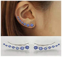 2021 trend ear cuffs hoop climber s925 sterling silver earrings hypoallergenic fashion crystals earring