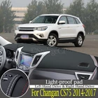 Защитная накладка из высококачественной кожи и светильник непроницаемая Накладка для панели приборов для Changan CS75 2014 2015-2017, аксессуары для стайлинга автомобилей