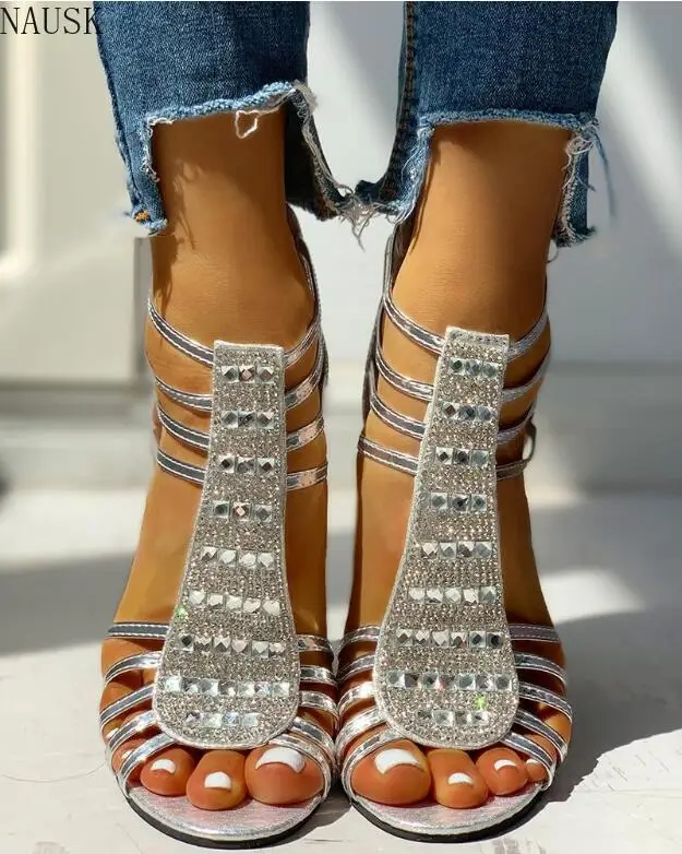 Новинка Женские босоножки Sandalias Mujer Модель 2020 года Летние Стильные туфли лодочки
