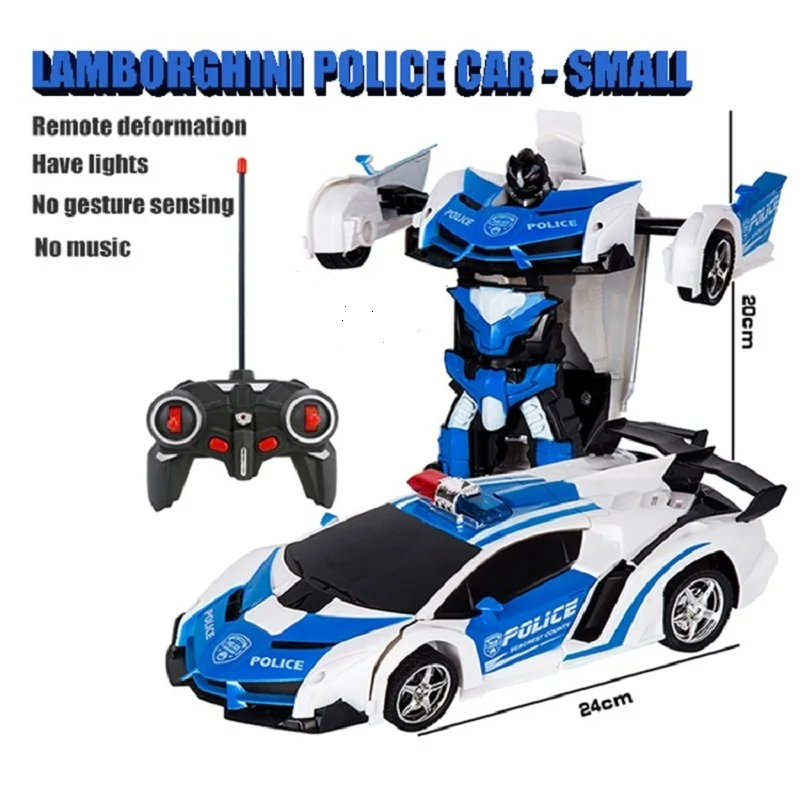 

New 2 in 1 RC Car Toy Transformation Robots Car Driving Vehicle Sports Cars Models Remote Control Car RC Toy Gift for Boys Toy
