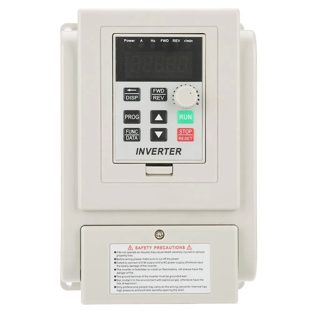 

Variable Frequency Drive AC 220V 1.5KW VFD Motor Speed Controller 8A PWM Control 18 X 12.5 X 12cm Universal Inverter