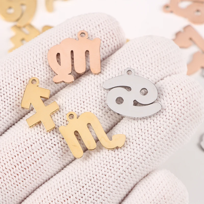 

Constellation Charms Stainless Steel Mirror Polished Charms DIY Charm Pendants For Bracelet Necklace 24pcs/lot