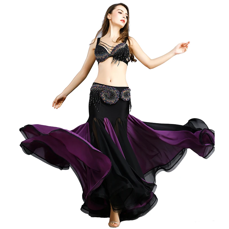 Women Oriental belly dance costumes set dancing clothes Bra Belt fishtail Skirt mermaid outfit dress | Тематическая одежда и