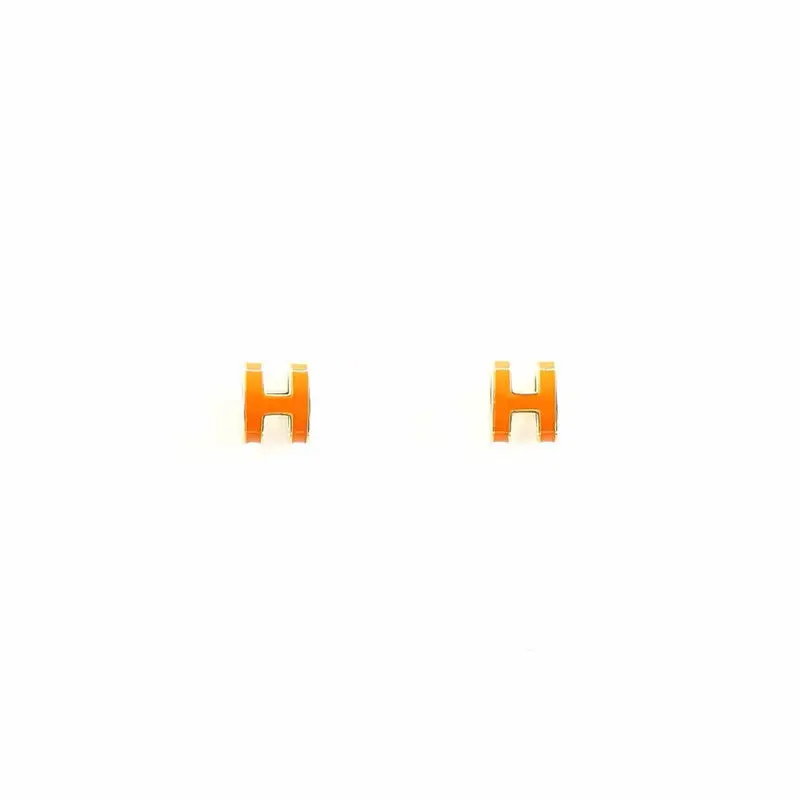 

H letter s925 needle earrings female Korean personality net red temperament wild short sweet student daily earrings