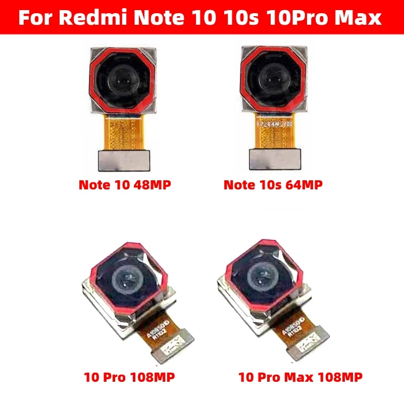 

Original For Xiaomi Redmi Note 10 Pro 10S Max Back Main Camera Module Red Mi Rear Backside Cam Flex Cable Repair Parts