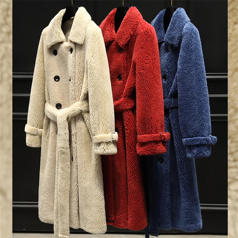 Шуба из овечьей шерсти Женская новинка зима 2019 композитное пальто искусственной