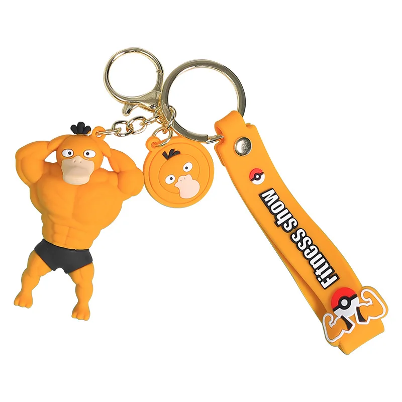 

Cartoon Creative Fitness Muscle Pikachu Keychain Pendant Trend Cute Accessories Car Keychain Pendant Takara Tomy