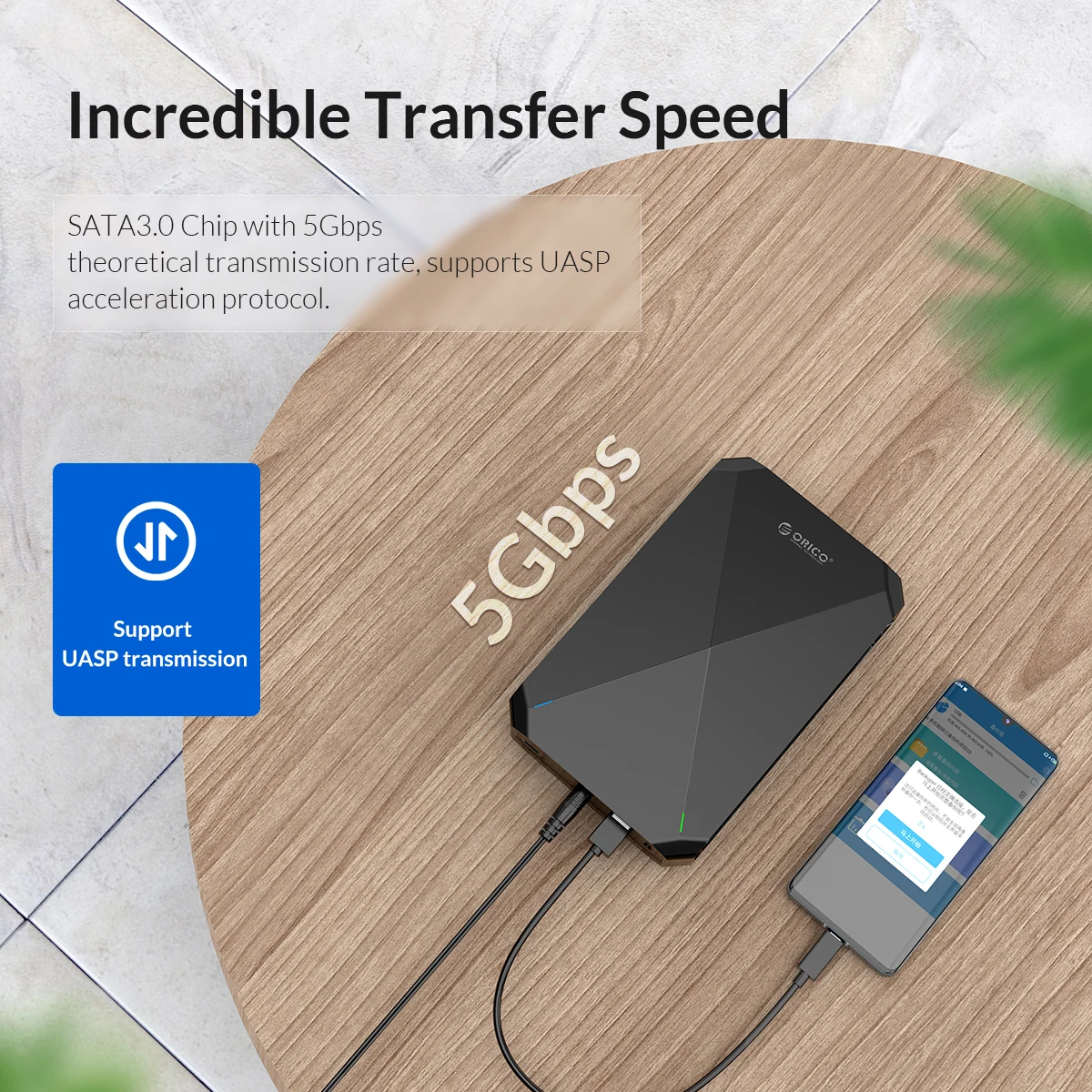 ORICO 2 ТБ резервного копирования данных Backuper Android телефон к ПК ноутбука Mac Резервное
