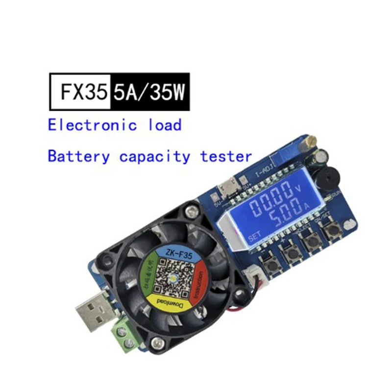 GGATC FX25 FX35 25/постоянный ток 35 Вт электронная нагрузка алюминиевая крышка 25В 5A USB