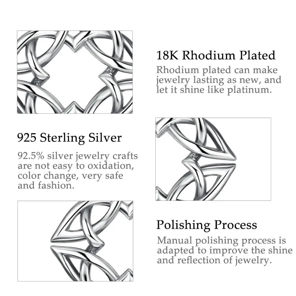 

Eudora 925 Sterling Silver Celtics knot stud earring Irish Knot earrings Fashion Jewelry for Women men For Dropshipping CYE102