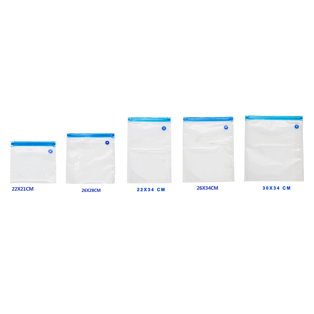 Набор вакуумных пакетов 5 шт. прозрачные пакеты с запаянным уплотнением для