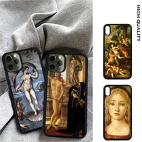 art painting birth of venus soft tpu hard pc mobile phone case cover for iphone 12 11 pro max xs x xr 7 8 6 6s plus se 2020